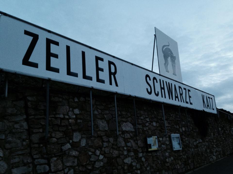 Zeller Swhwarze Katz sign with Black Cat image from Peter's home village. 